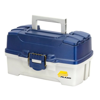 Plano 2  Tray Tackle Box - Blue Metallic/Off White