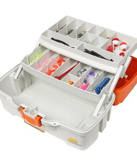 Plano Lets Fish - 2 Tray Box Ora/Off White