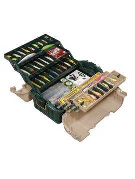 Plano Hip Roof Tackle Box 6 Tray - Green/Sandstone