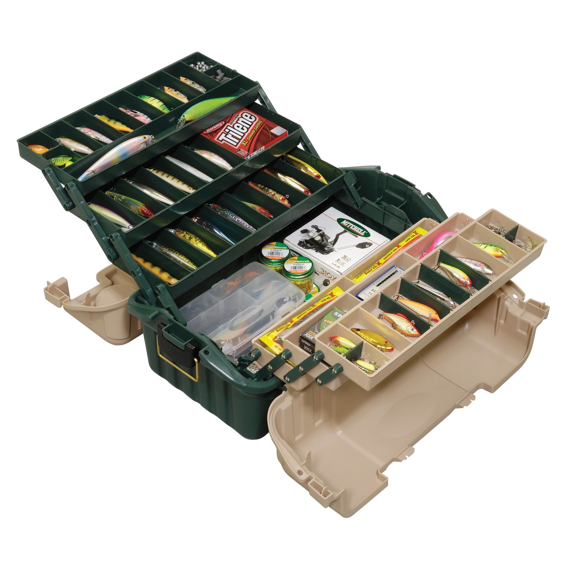 Hip Roof Tackle Box 6 Tray - Green/Sandstone
