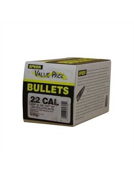 Speer Bullets 22 cal 50 gr TNT HP bulk 1000 ct.