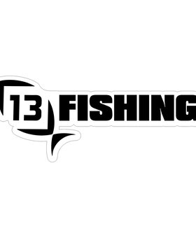 13 Fishing Decal White/Clear