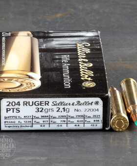 Sellier & Bellot 204 ruger 32 gr pts