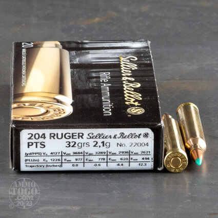 Sellier & Bellot 204 ruger 32 gr pts