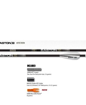 Easton 400 5.0 5mm Match shafts dozen