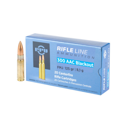 PPU 300 AAC BLACKOUT 125 GR FMJ
