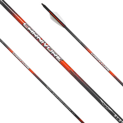 Black Eagle Arrows 350 Carnivore 6 pk .001 Shield Cut