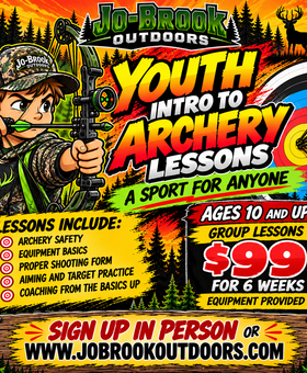 jobrook Intro Archery lessons NOV 3 Start 6:00 p.m.