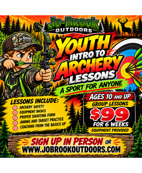 jobrook Intro Archery lessons NOV 3 Start 7:00 p.m.