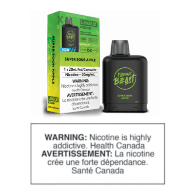 LEVEL X BOOST POD - FLAVOUR BEAST - SUPER SOUR APPLE ICED