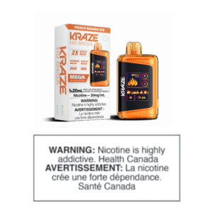 KRAZE HD MEGA DISPOSABLE - PEACH MANGO ICE