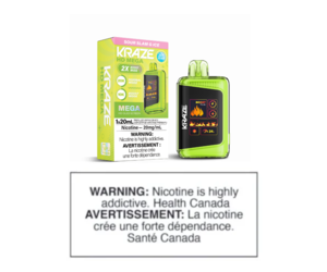 KRAZE HD MEGA DISPOSABLE - SOUR SLAM G ICE - Rock Vapor Incorporated