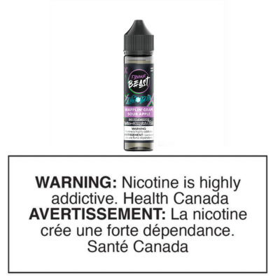 FLAVOUR BEAST SALTS - GRAPPLIN' GRAPE SOUR APPLE ICED 60ml