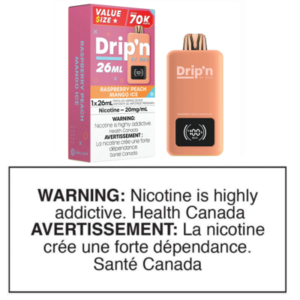 DRIP'N BY ENVI 26ml DISPOSABLE - RASPBERRY PEACH MANGO ICE