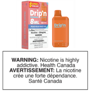 DRIP'N BY ENVI 8ml DISPOSABLE - PEACH BLUE RAZZ