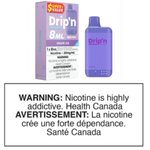 DRIP'N BY ENVI 8ml DISPOSABLE - GRAPE ICE