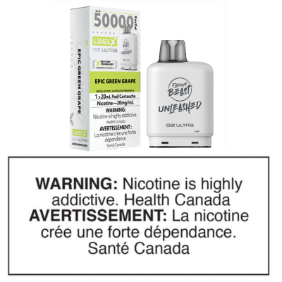 LEVEL X G2 ULTRA POD - FLAVOUR BEAST UNLEASHED - EPIC GREEN GRAPE
