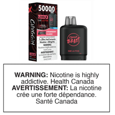 LEVEL X G2 ULTRA POD - FLAVOUR BEAST - CHUGGIN' STRAWBERRY CLASSIC ICED