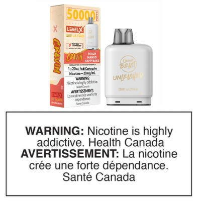 LEVEL X G2 ULTRA POD - FLAVOUR BEAST UNLEASHED - CRAVIN' PEACH MANGO HAPPYBAKE