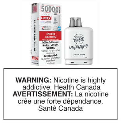 LEVEL X G2 ULTRA POD - FLAVOUR BEAST UNLEASHED - EPIC RED LIGHTNING ICED