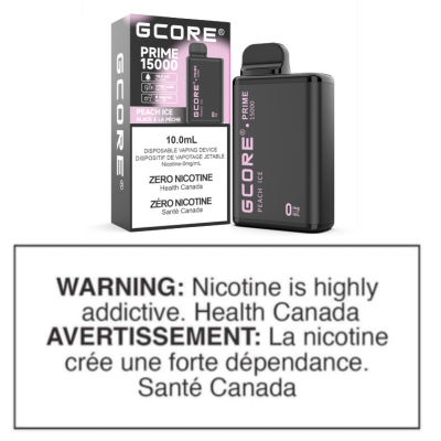 GCORE PRIME 15K DISPOSABLE - PEACH ICE 0MG