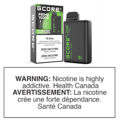 GCORE PRIME 15K DISPOSABLE - DOUBLE MINT 0MG