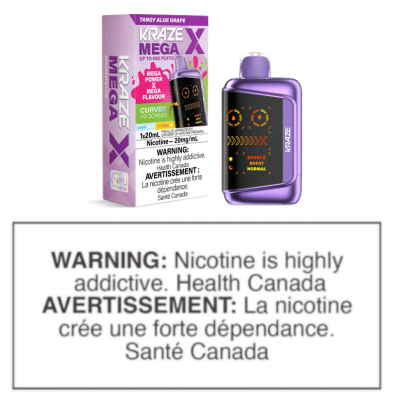 KRAZE MEGA X DISPOSABLE - TANGY ALOE GRAPE
