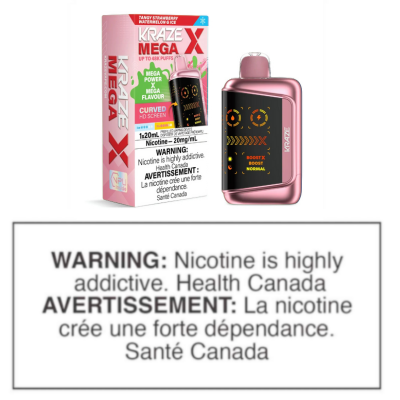 KRAZE MEGA X DISPOSABLE - TANGY STRAWBERRY WATERMELON G ICE