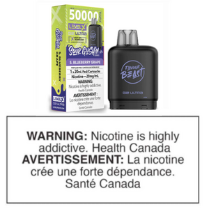 LEVEL X G2 ULTRA POD - FLAVOUR BEAST - SOUR GUSHIN S BLUEBERRY GRAPE