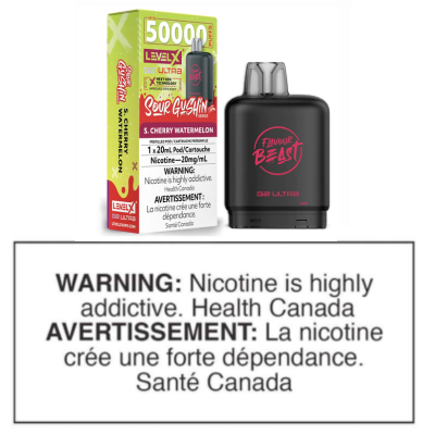 LEVEL X G2 ULTRA POD - FLAVOUR BEAST - SOUR GUSHIN S CHERRY WATERMELON