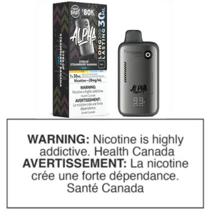 FLAVOUR BEAST ALPHA DISPOSABLE - STR8 UP STRAWBERRY BANANA ICED