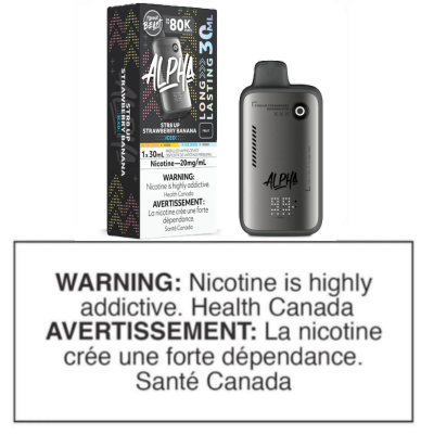 FLAVOUR BEAST ALPHA DISPOSABLE - STR8 UP STRAWBERRY BANANA ICED