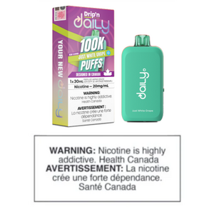 DRIP'N DAILY 30ML DISPOSABLE - JUST WHITE GRAPE