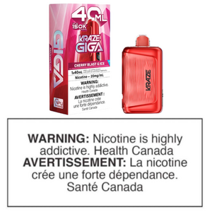 KRAZE GIGA DISPOSABLE - CHERRY BLAST G ICE