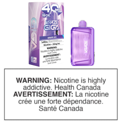 KRAZE GIGA DISPOSABLE - GRAPE ICE