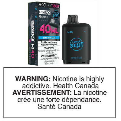 LEVEL X M SERIES POD - BOMB BLUE RAZZ 40mL