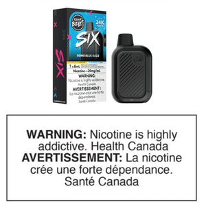 FLAVOUR BEAST SIX DISPOSABLE - BOMB BLUE RAZZ 20mg