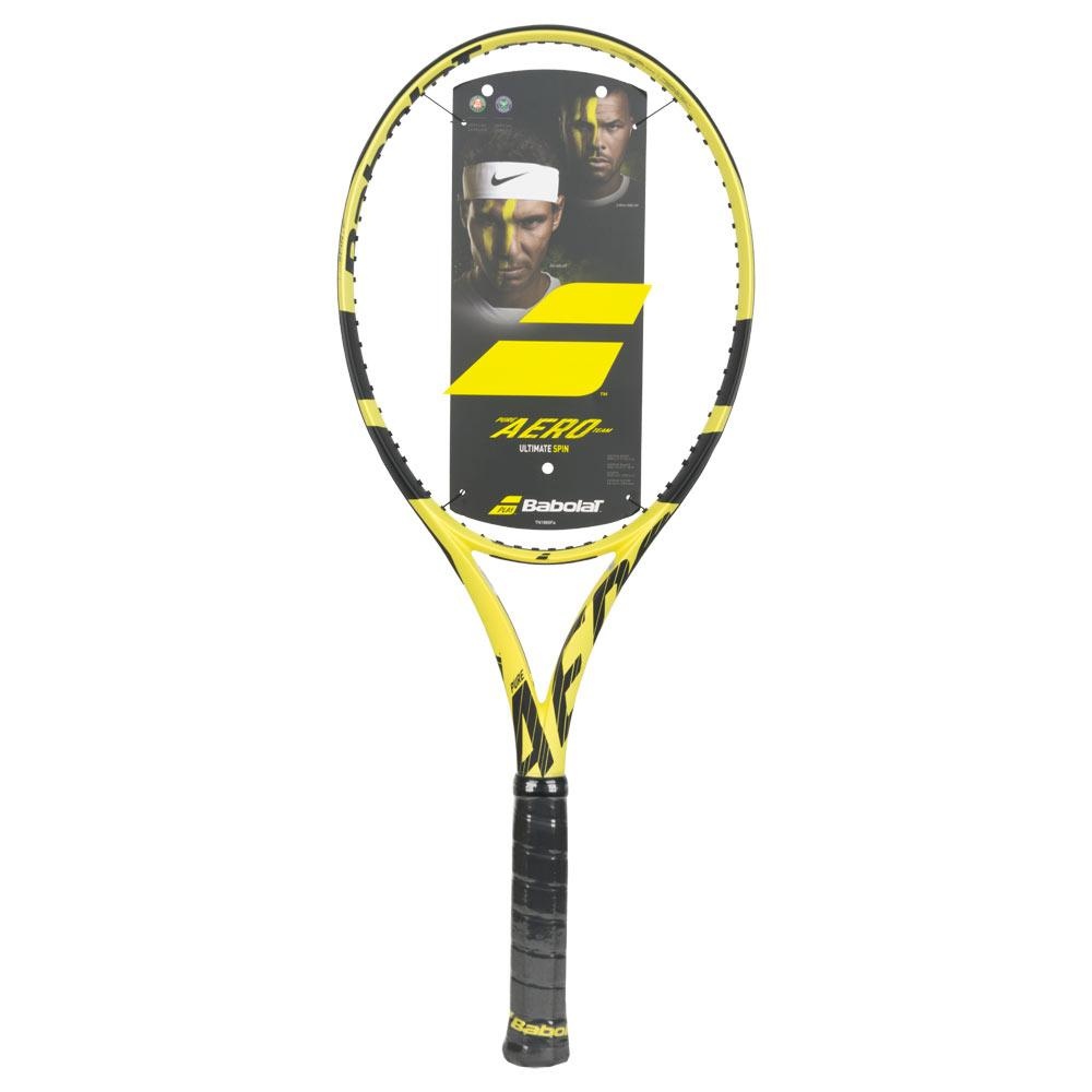 【けまで】 Babolat Pure Aero Team Tennis Racquet - Strung with 16g White