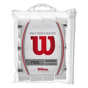 Wilson PRO OVERGRIP PERFORATED 12 PACK - WHITE