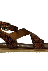 VERY G TOOLED SANDAL W/ANKLE STRAP