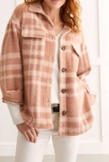 TRIBAL TRIBAL BRUSHED PLAID SHACKET