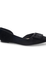 CHINESE LAUNDRY RAELYNN BLACK SUEDE FLAT