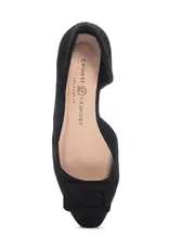 CHINESE LAUNDRY RAELYNN BLACK SUEDE FLAT