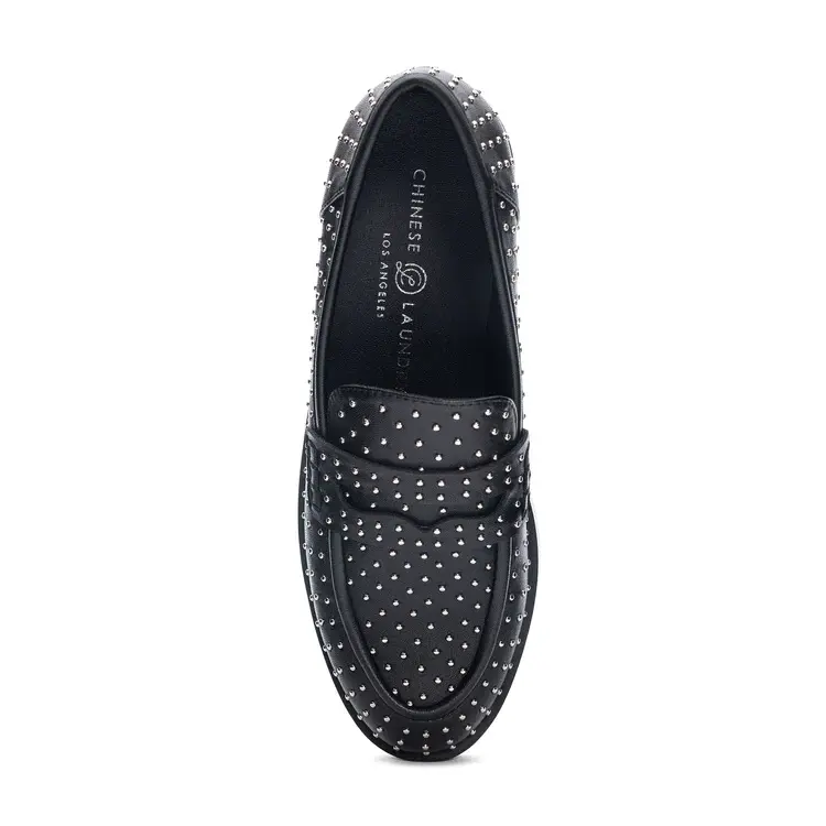 CHINESE LAUNDRY PAXX BLK LOAFER W/ STUDS