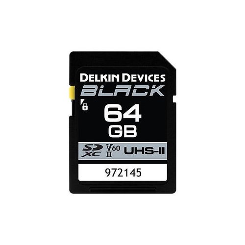 Delkin Devices DELKIN BLACK UHS-II RUGGED SD CARDS 64 GB 300/100 Delkin Devices DELKIN BLACK UHS-II RUGGED SD CARDS 64 GB 300/100