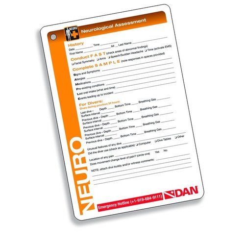 Dive & Photo DAN Neurological Assessment course w/slate card 361-3280 Dive & Photo DAN Neurological Assessment course w/slate card 361-3280