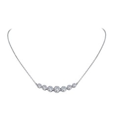 Lafonn Lafonn 2.02ctw Sterling Silver Simulated Diamond 7 Stone Necklace (18")