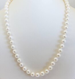 American Jewelry 14k White Gold 18" 6.5-7mm Akoya Pearl Strand Necklace