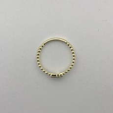 American Jewelry 14k Yellow Gold Sideways Cross Diamond Fashion Ring