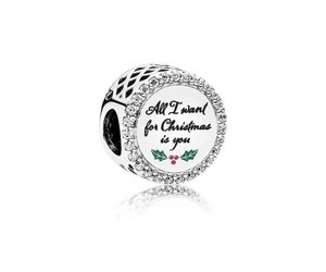 PANDORA Charm, All I Want for Christmas, Clear CZ - American Jewelry